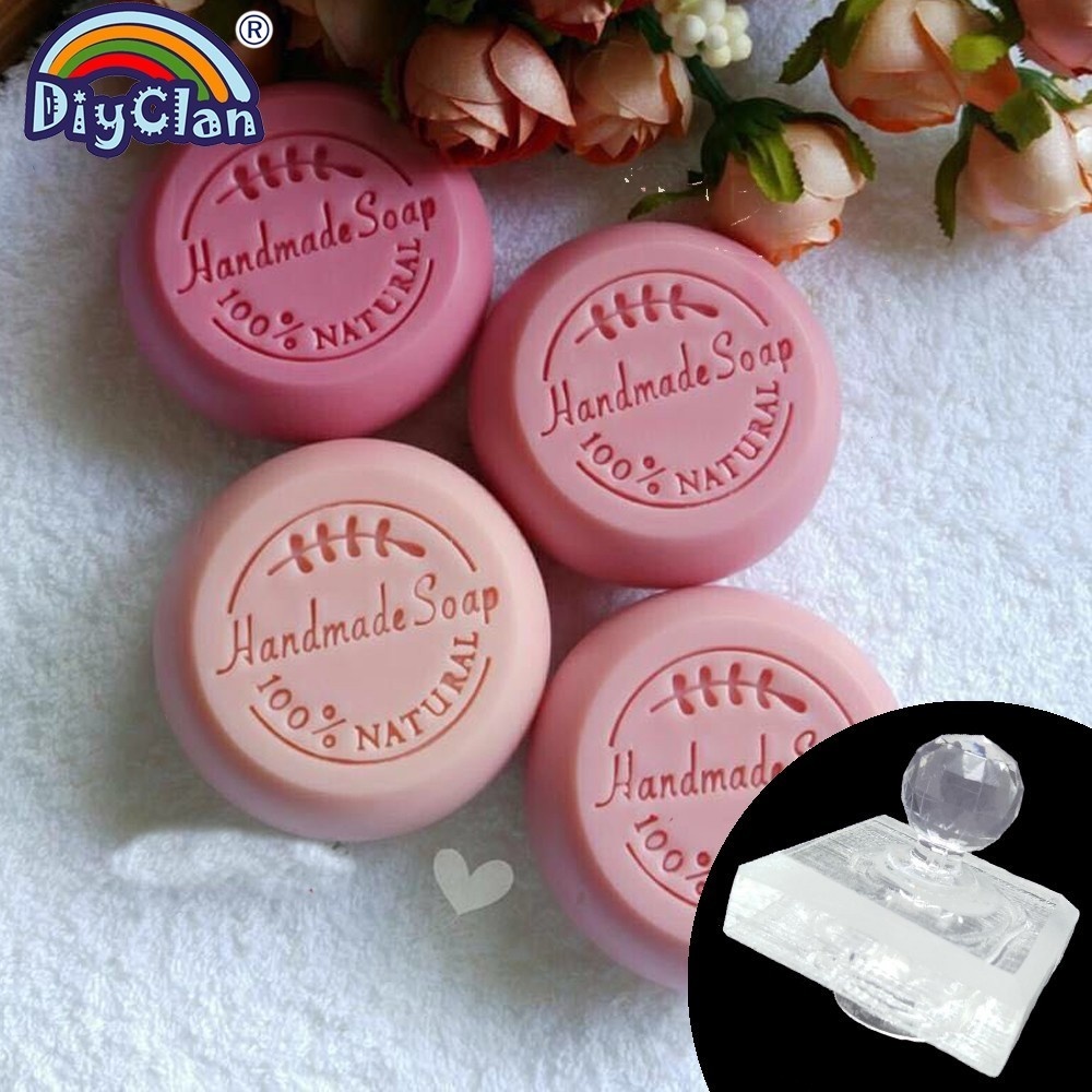 Soap Stamp Custom - 手作りの石鹸スタンプ,透明なオリーブブランチ,天然石鹸,チャプター,アクリルハンドル付き,カスタム,100% 天然