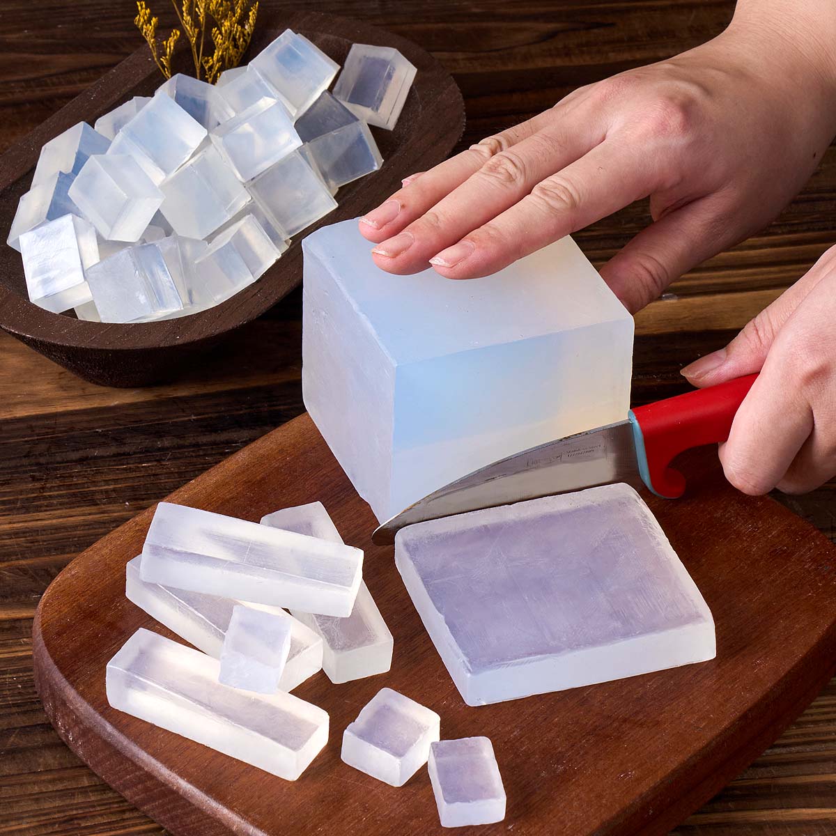 Soap Making Glycerin Base - 透明な白いグリセリン石鹸ベース DIY オーガニック ヴィーガン メルトアンドポア石鹸 手作りアロマバス