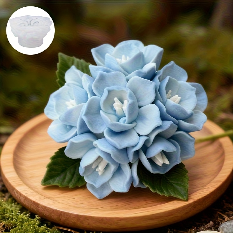 Soap Making Ideas - 1つのアジサイの花型シリコンモールド、キャンドル、石鹸、樹脂工芸品の作成に適しており、春の装飾、バレンタインデーなどにも適しています。