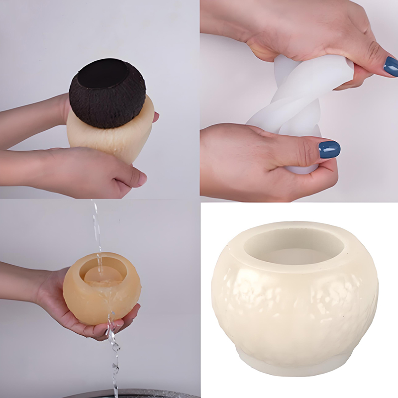 Soap Making Designs - 3D シミュレーションココナッツシリコーン型アロマセラピーキャンドル石膏型石鹸型 DIY ムースケーキデザートチョコレートベーキングモールド