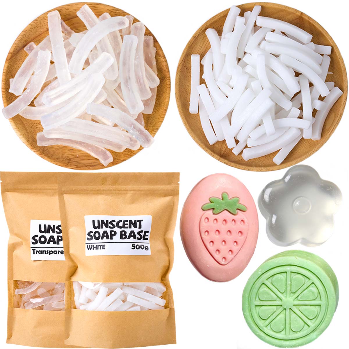 Soap Making Glycerin Base - 500 グラムグリセリン石鹸ベース DIY 手作りアロマソープクリアホワイト作成用品材料簡単に溶けるバスフォーミングバター用