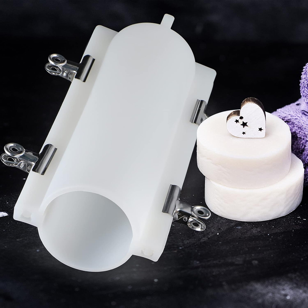 大きな円筒形石鹸型（クリップ付き）、1000mlシリコン製円 - Soap Making Ideas のレビューと価格