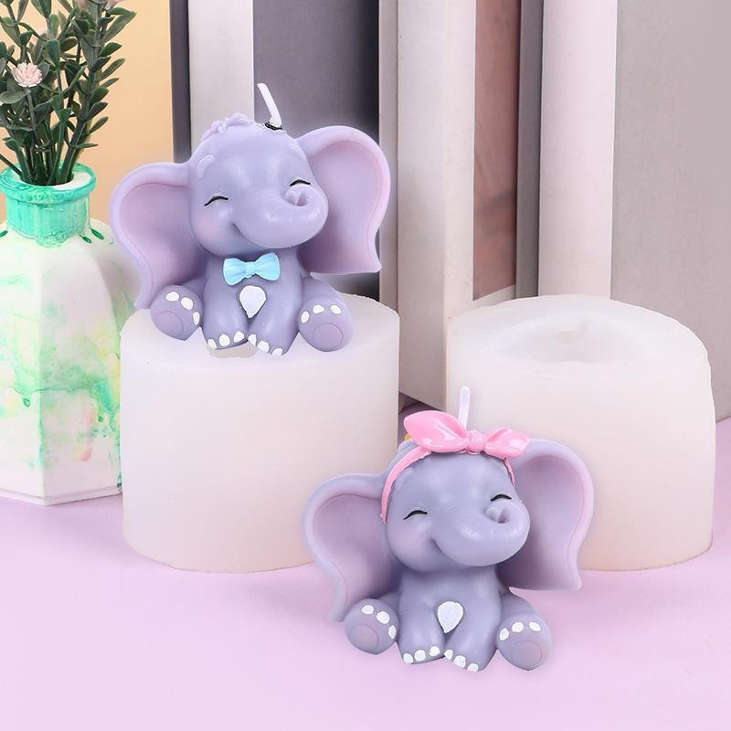 かわいい3D象型シリコンキャンドルモールド、簡単リリース、再 - Soap Making Designs のレビューと価格
