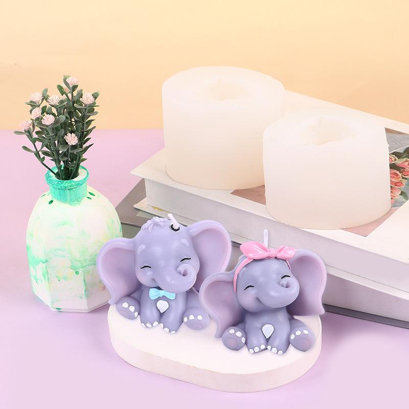 かわいい3D象型シリコンキャンドルモールド、簡単リリース、再 - Soap Making Designs のレビューと価格