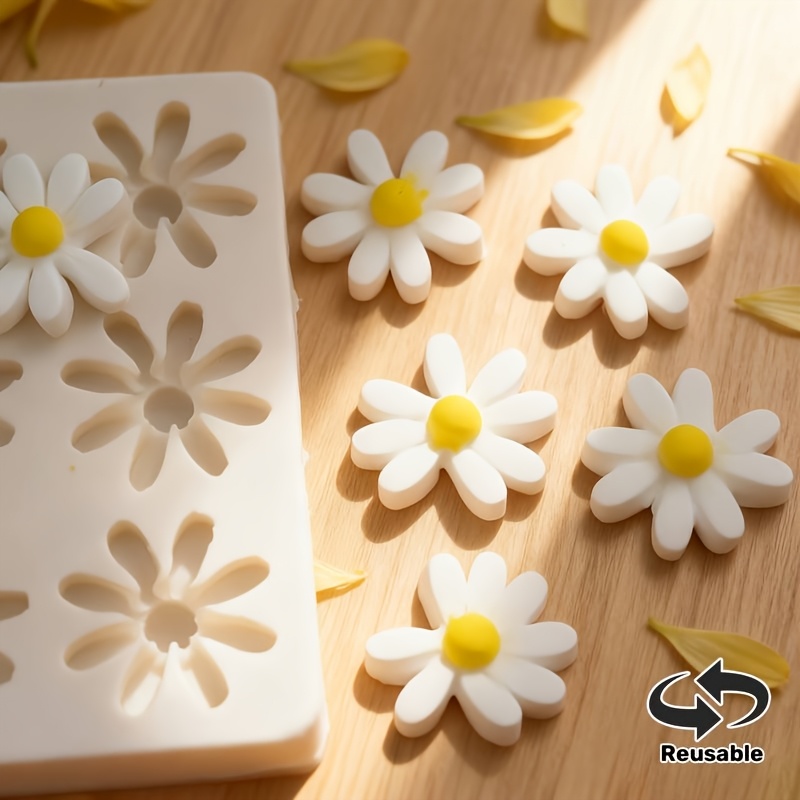 1pc 3D デイジーひまわりシリコンモールド石鹸キャンドル - Soap Making Designs のレビューと価格