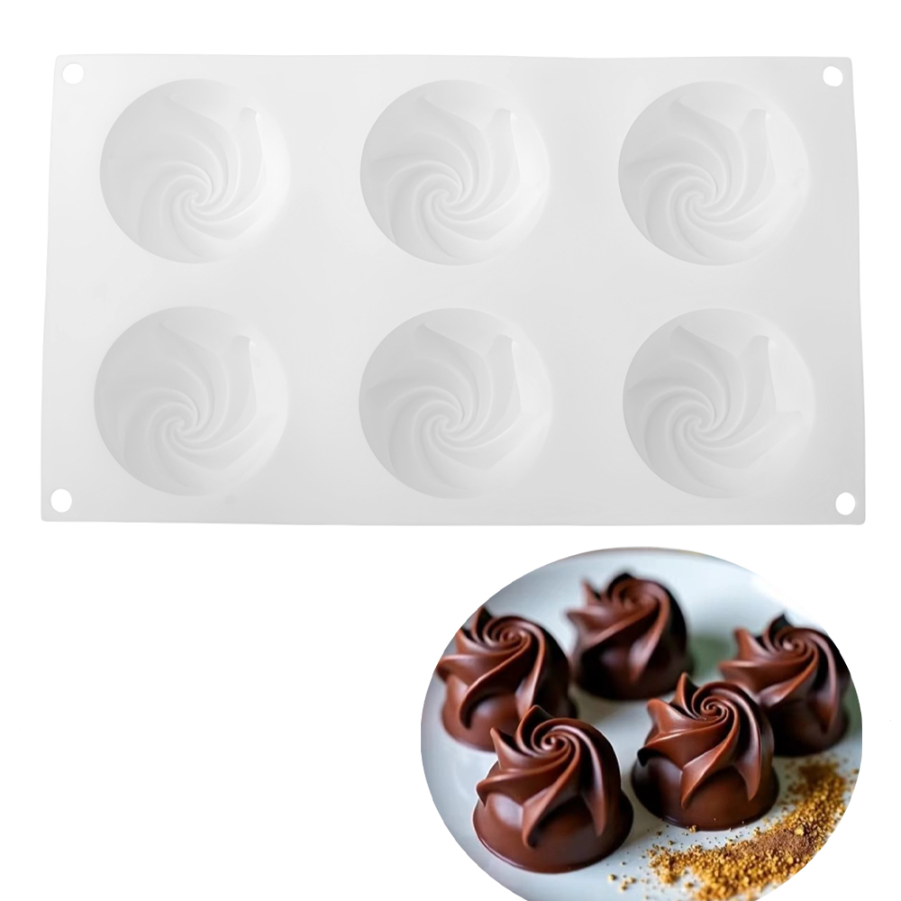 6セルベース彫刻ローズデザインシリコンチョコレートケーキ型食 - Soap Making Recipes のレビューと価格