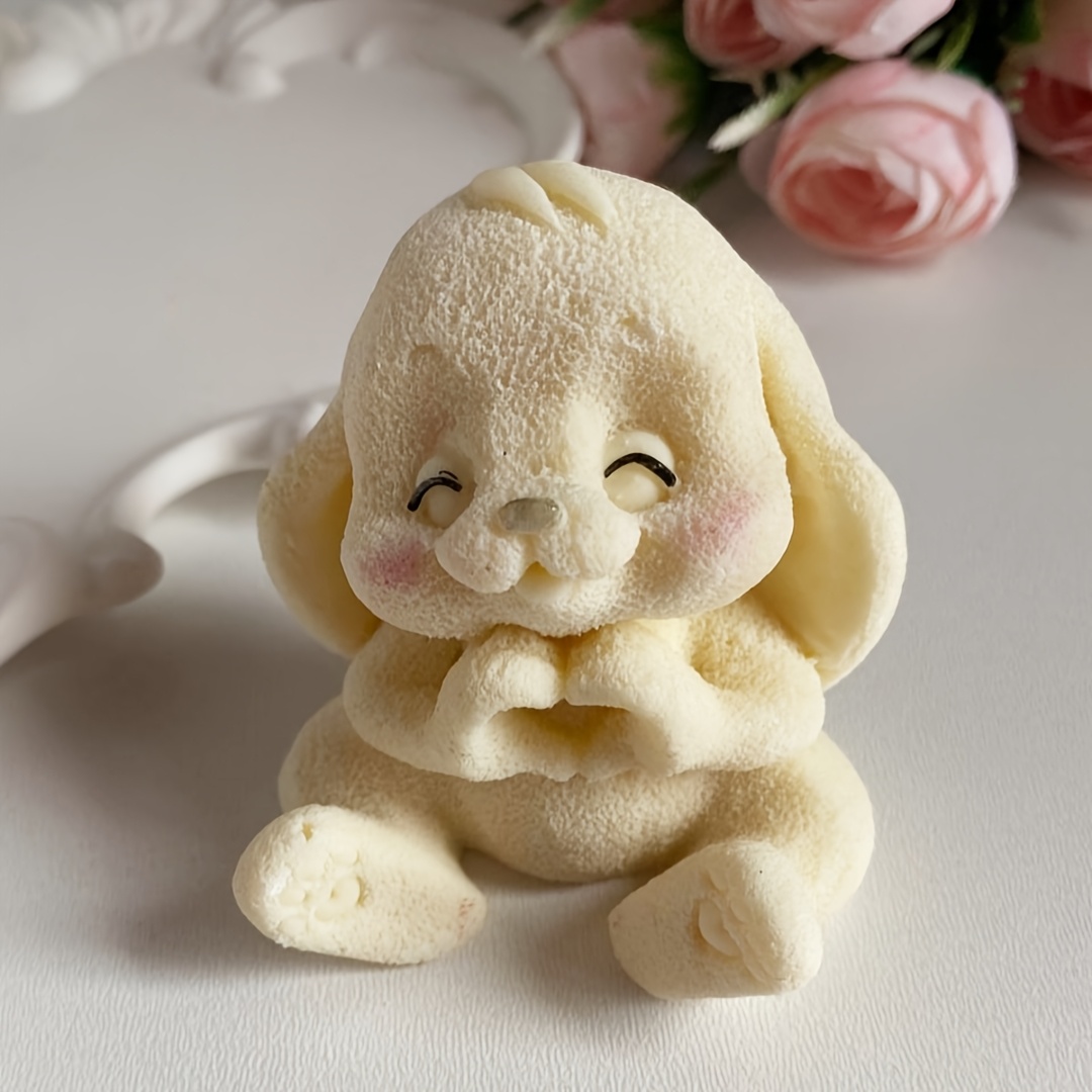 表現豊かな目とふわふわの耳が付いた愛らしいウサギの樹脂シリコ - Soap Making Designs のレビューと価格