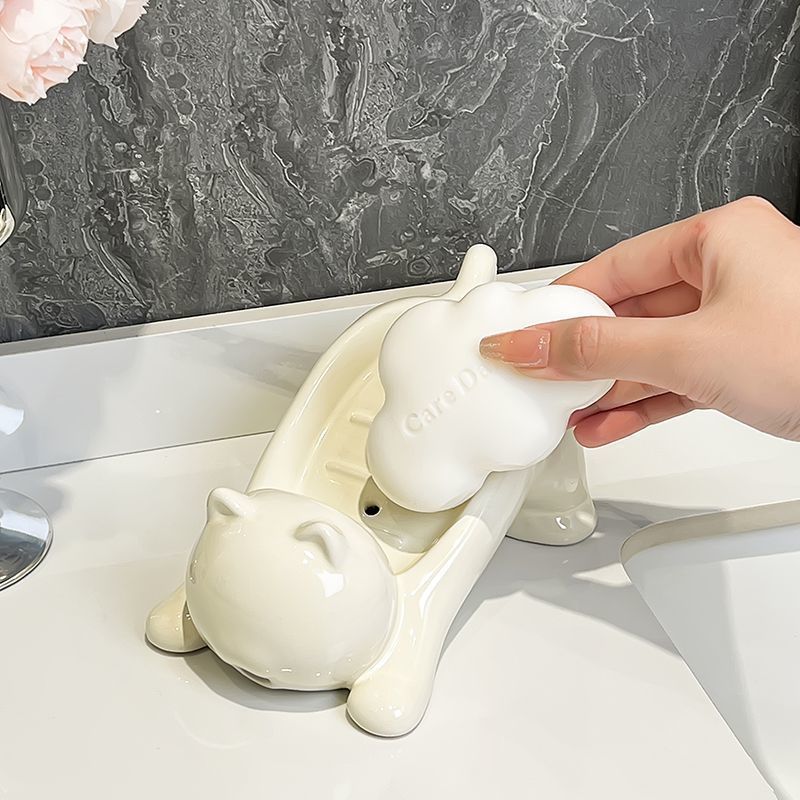 かわいい猫の形をした石鹸置き、滑らかなプラスチック製トイレ石 - Soap Making Tutorial のレビューと価格