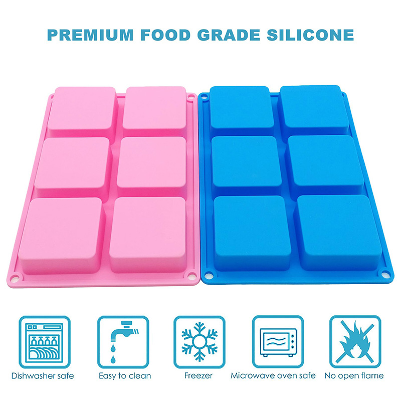 正方形のシリコン石鹸型,チョコレート,カップケーキ,コーンブ - Soap Making Designs のレビューと価格