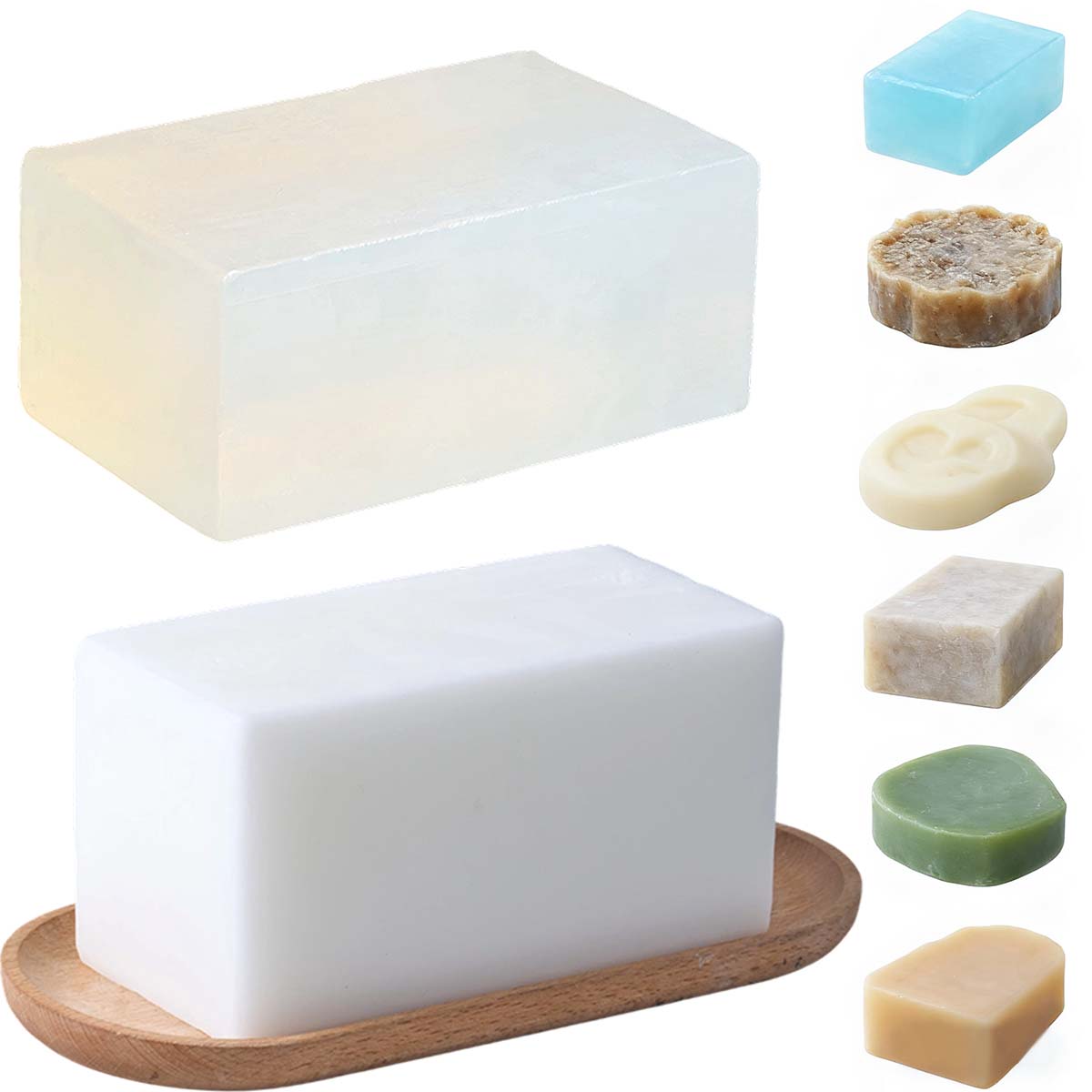 透明な白いグリセリン石鹸ベース DIY オーガニック ヴィー - Soap Making Glycerin Base のレビューと価格
