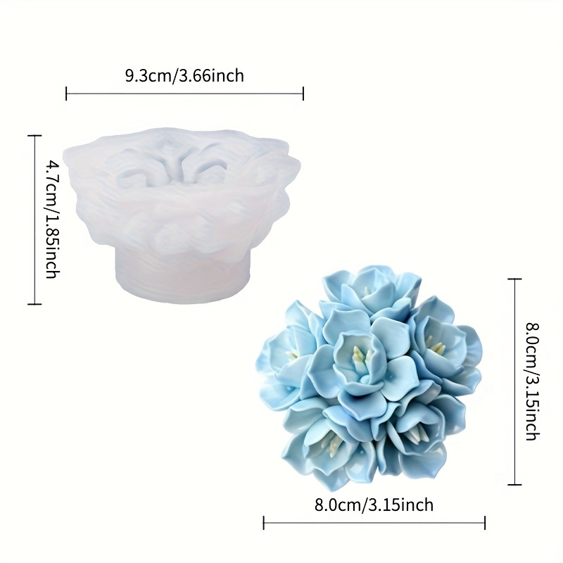 1つのアジサイの花型シリコンモールド、キャンドル、石鹸、樹脂 - Soap Making Ideas のレビューと価格