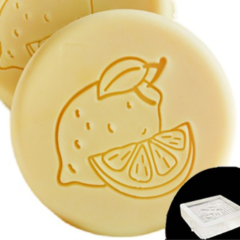 ハンドル付き透明ソープスタンプ、フルーツレモンの形、文字、石 - Soap Stamp Custom のレビューと価格