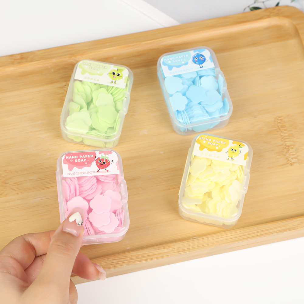 100枚入りフルーツシリーズ石鹸ペーパー、使い捨てハンドウォ - Soap Making Supplies Wholesale のレビューと価格