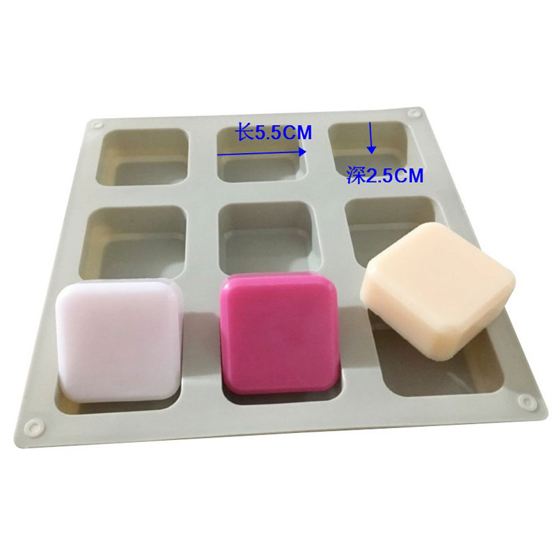 1個シリコーン石鹸金型9空洞正方形ソープモールドdiy手作り - Soap Making Things のレビューと価格