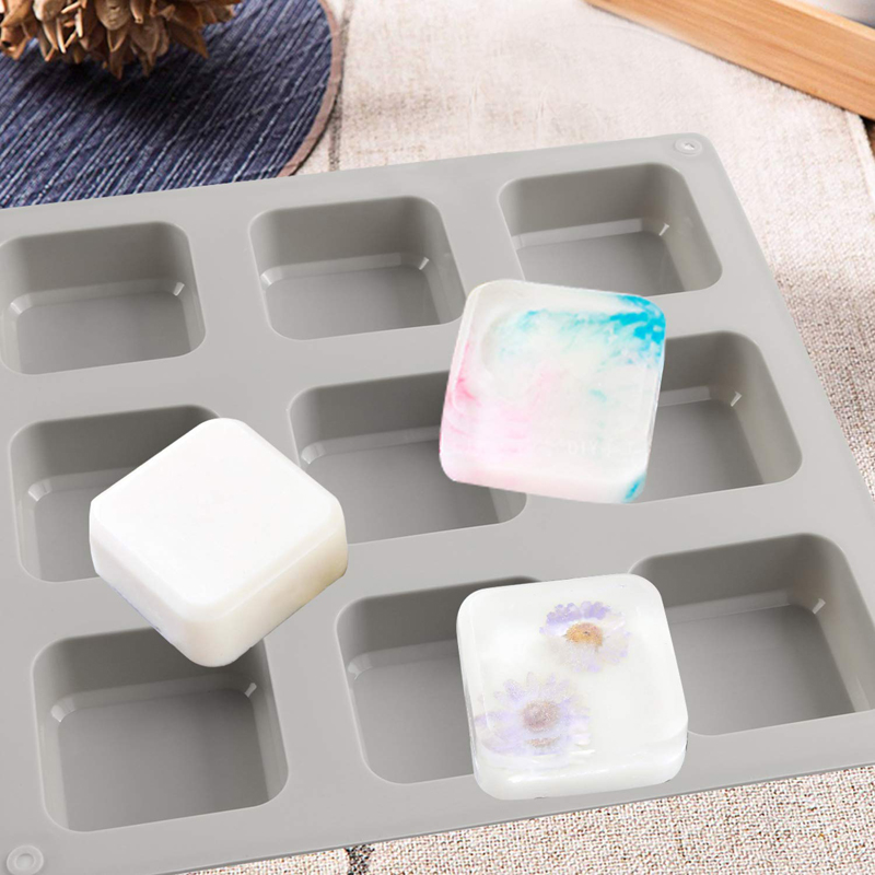 1個シリコーン石鹸金型9空洞正方形ソープモールドdiy手作り - Soap Making Things のレビューと価格