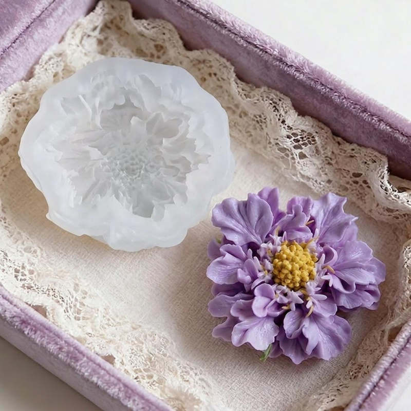1つの夢のような青い鉢植えの花のシリコンモールド、DIYアー - Soap Making Designs のレビューと価格