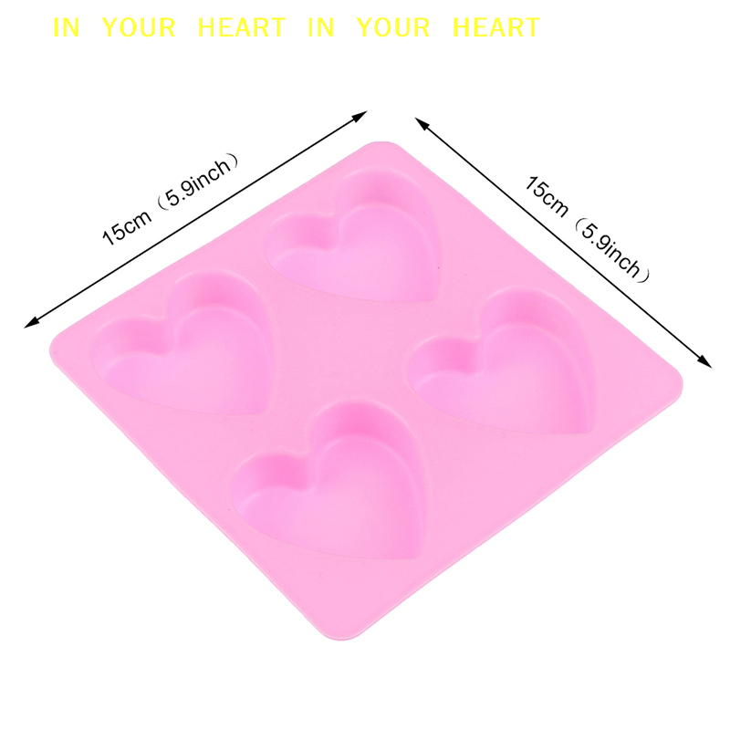 【X】4つの空洞を持つ手作りシリコン石鹸型 ハート型 3Dク - Soap Making Ideas のレビューと価格