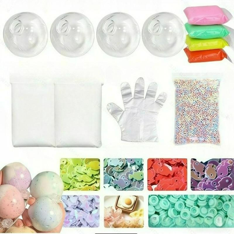 真空スクイーズボール ストレス解消DIYキット 無地ボールス - Soap Making Kit For Kids のレビューと価格